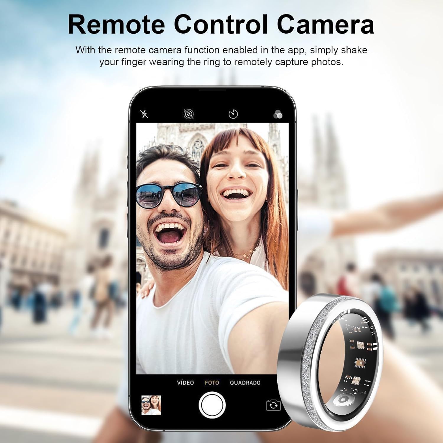 2025 New Smart Ring For Women Luxury Elegant Diamond Moissanite Ring With Visible Tech Core Heart Rate Sleep Tracker Fitness Health Monitor IP68 Waterproof - My Store