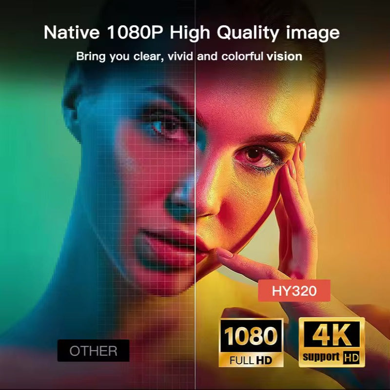 4K 1080P ULTRA HD - Mini Projector - USB, HDMI & AV - My Store